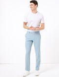 Pastel Tailored Fit Trousers with Stretch