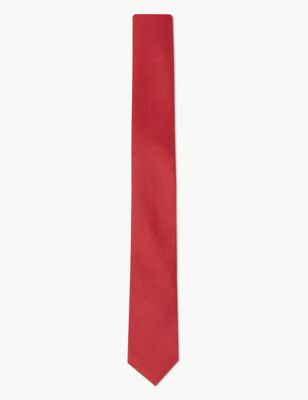 

Mens M&S Collection Skinny Textured Tie - Burgundy, Burgundy