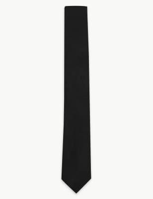 

Mens M&S Collection Skinny Textured Tie - Black, Black