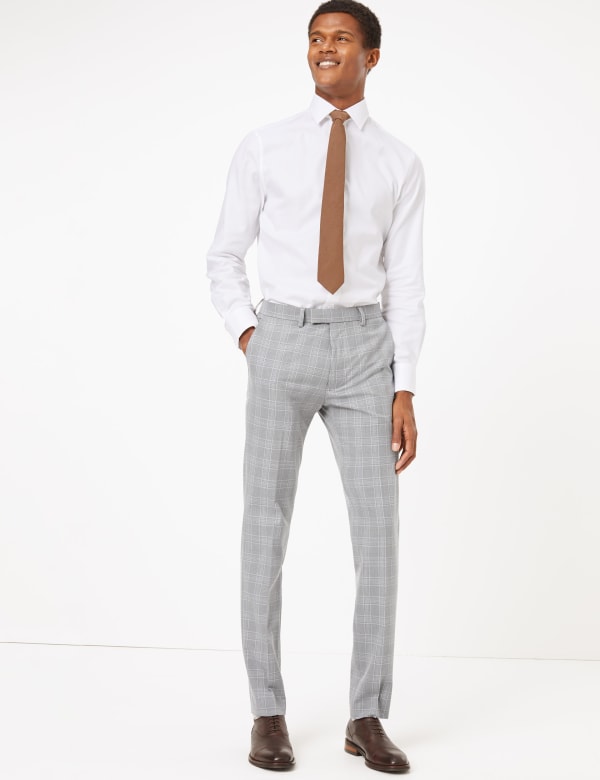 Checked Skinny Fit Trousers