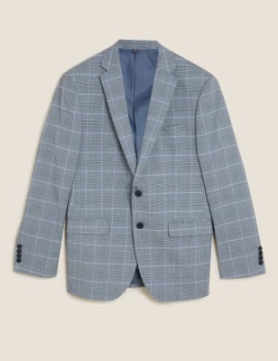 

M&S Collection Chaqueta gris de corte sastre de cuadrosMens - Charcoal, Charcoal