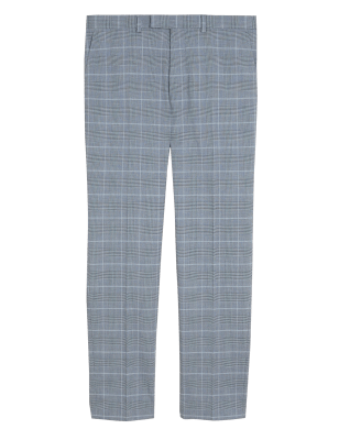 

Mens M&S Collection Grey Tailored Fit Check Trousers - Charcoal, Charcoal