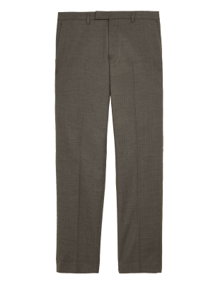 

M&S Collection Pantalón slim de cuadrosMens - Brown, Brown