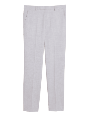 

Mens M&S Collection Tailored Fit Puppytooth Trousers - Light Natural, Light Natural