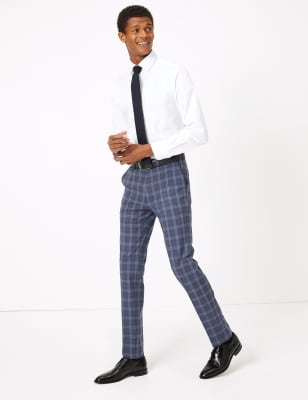 Skinny Check Suit Trousers