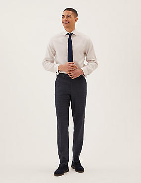 Regular Fit Stretch Check Trouser