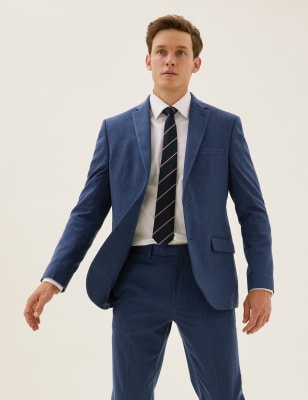 

Mens M&S Collection Chaqueta ajustada texturizada - Navy, Navy