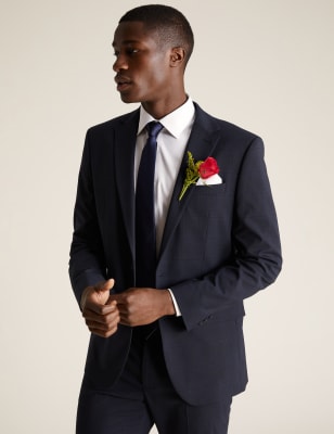 

M&S Collection Chaqueta regular marino de cuadrosMens - Navy Mix, Navy Mix