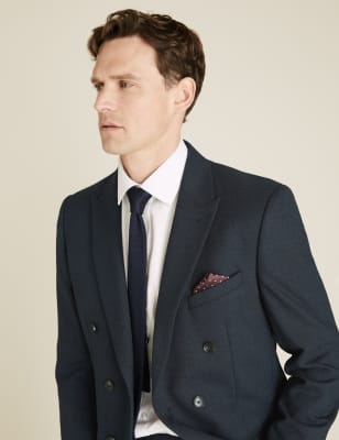 

M&S Collection Chaqueta marino de botonadura doble de corte ajustadoMens - Navy, Navy