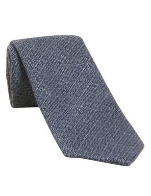 M&S Mens Slim Textured Wool Tie