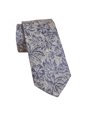 

Mens M&S Collection Slim Textured Palm Tree Print Tie - Natural Mix, Natural Mix
