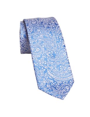 

Mens M&S Collection Slim Paisley Tie - Dark Blue, Dark Blue
