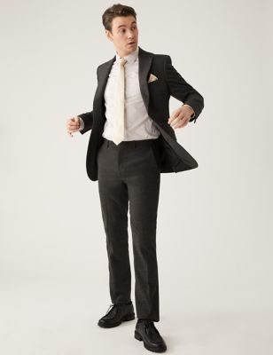 Slim Fit Puppytooth Stretch Suit Jacket - ID