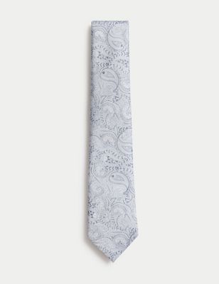 Cravate 100&nbsp;% soie à motif cachemire