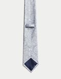 Cravate 100&nbsp;% soie à motif cachemire
