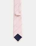 ربطة عنق مخططة من الكتان الغني