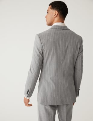 Slim Fit Pinstripe Suit Jacket