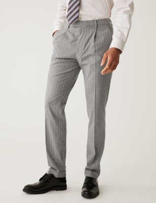 Slim Fit Pinstripe Suit Trousers