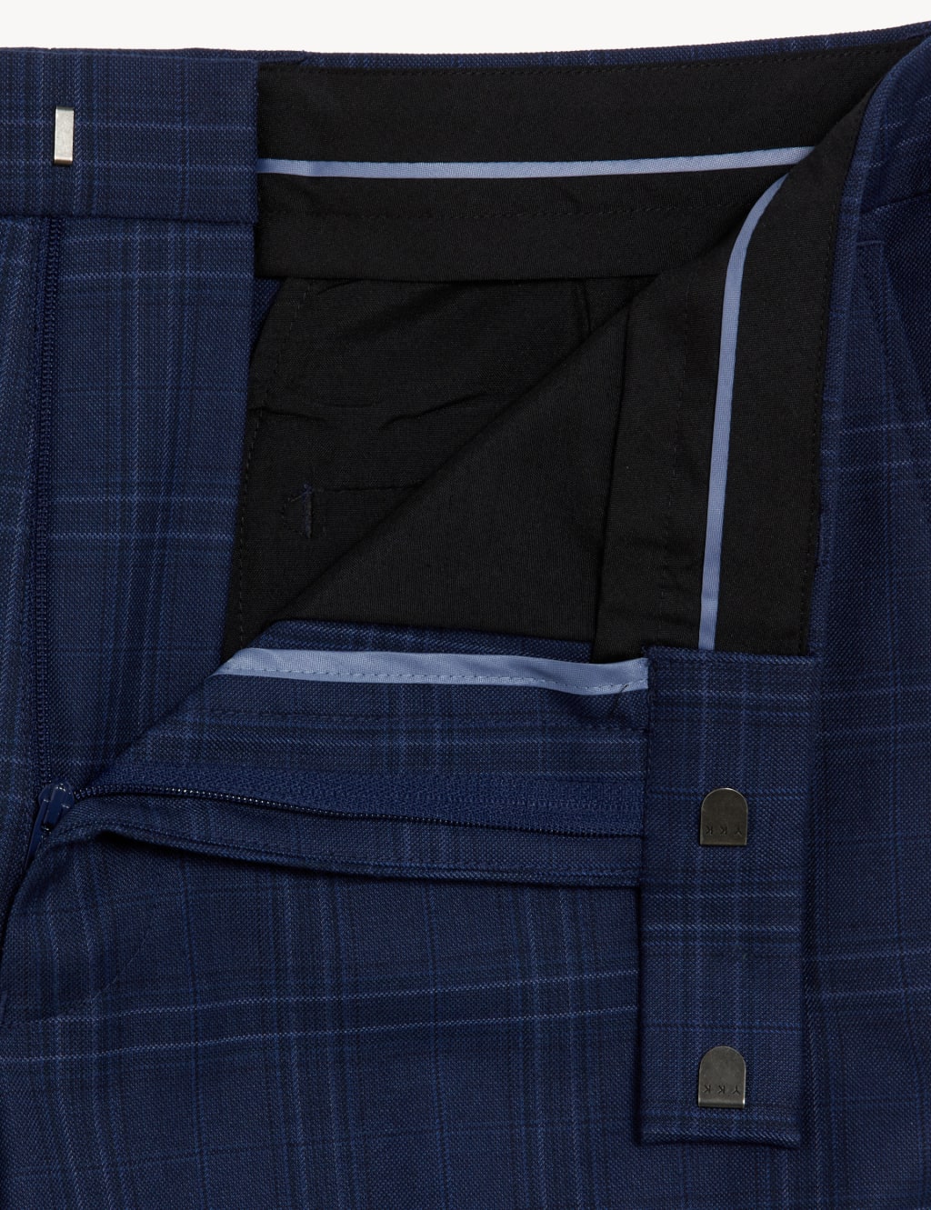 Slim Fit Check Suit Trousers image 7