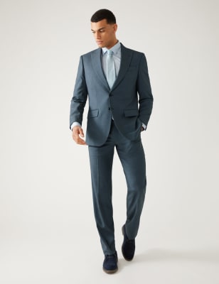 Regular Fit Textured Stretch Suit Jacket - IT