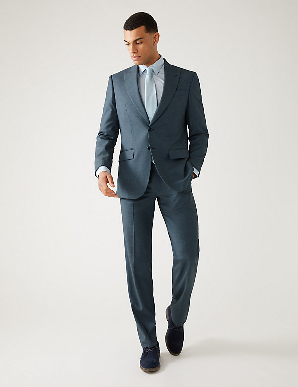 Regular Fit Textured Stretch Suit Jacket - US