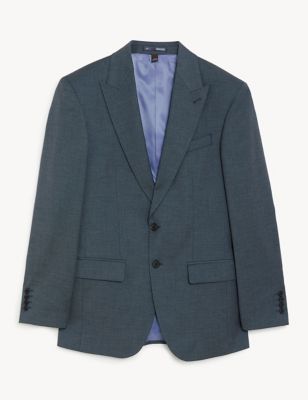 Regular Fit Textured Stretch Suit Jacket