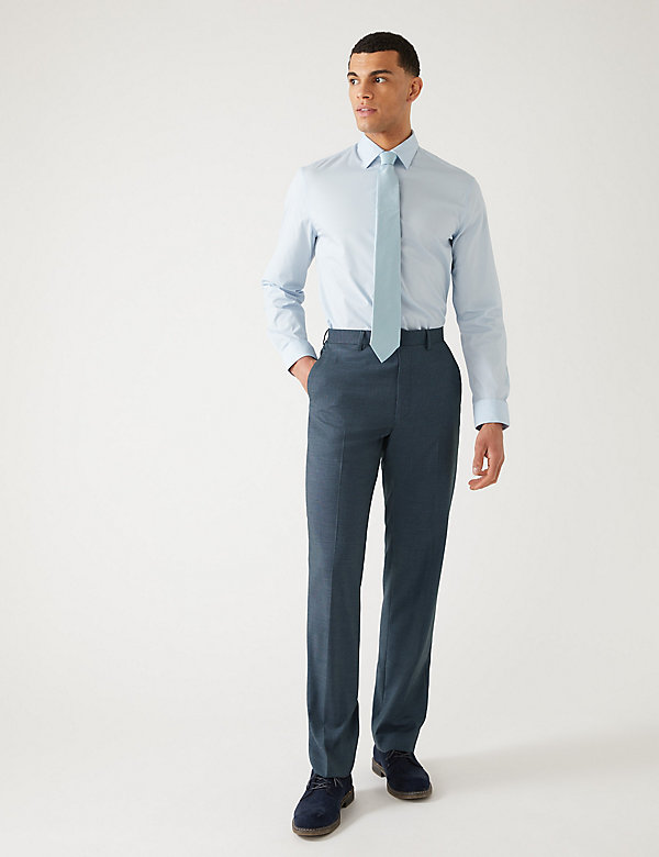 Regular Fit Stretch Suit Trousers - PT