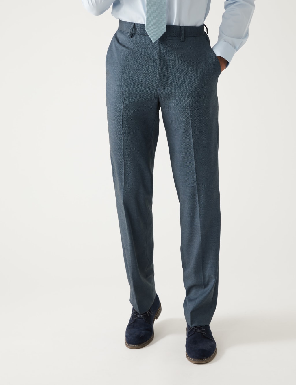 Regular Fit Stretch Suit Trousers image 3