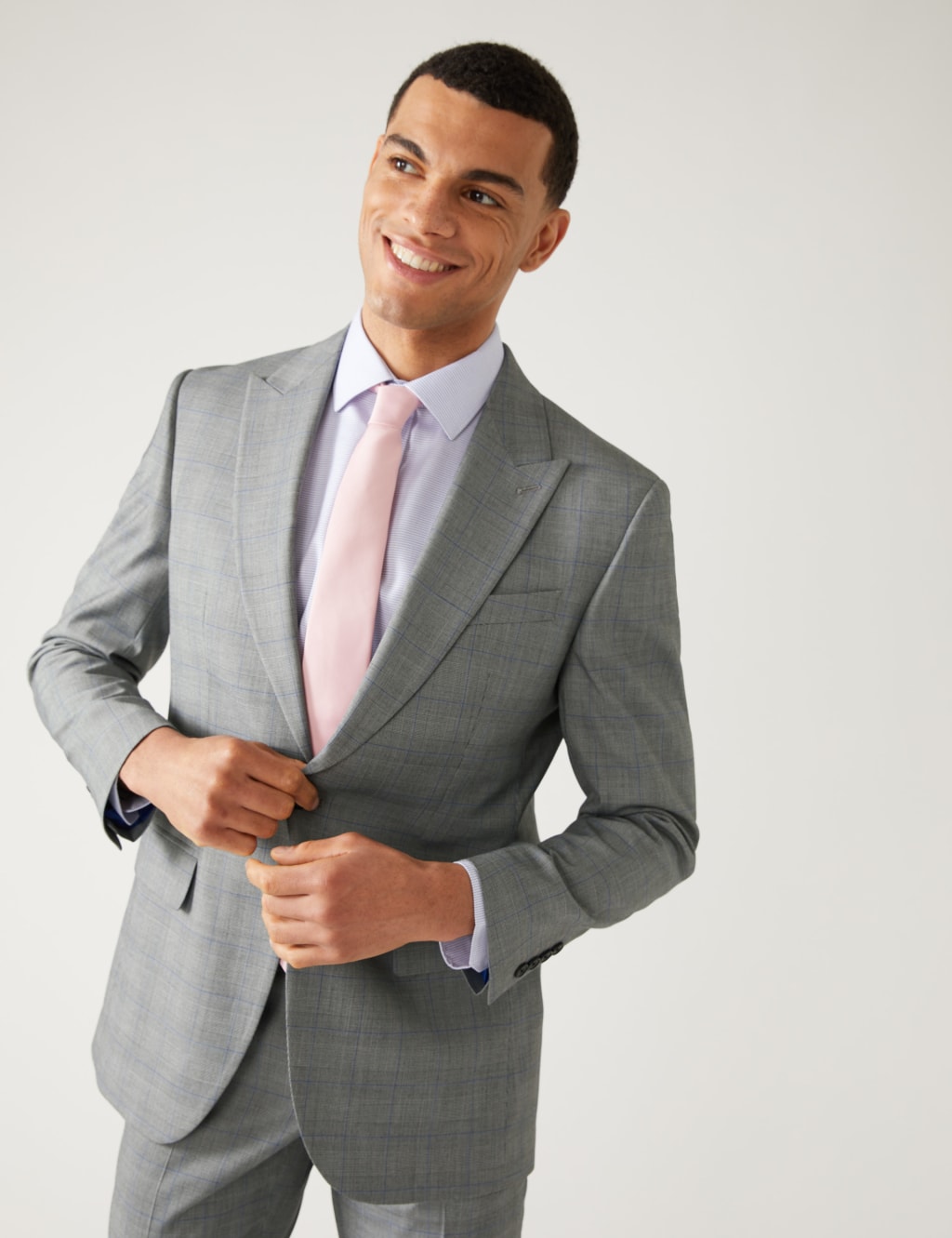 Regular Fit Check Stretch Suit Jacket image 2