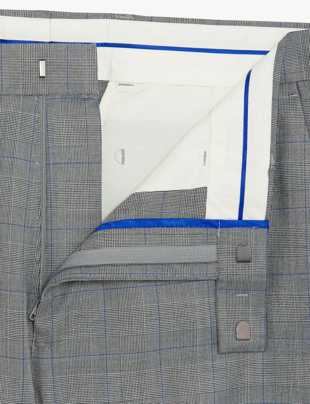 Regular Fit Prince of Wales Check Suit Trousers image 7
