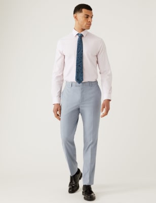 Slim Fit Puppytooth Suit Trousers