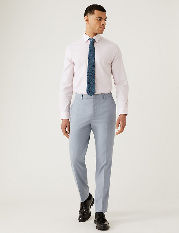 Slim Fit Puppytooth Suit Trousers - ID