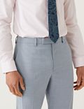 Pantalon de costume coupe slim à motif pied-de-coq