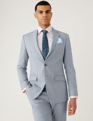 Slim Fit Micro Puppytooth Suit Jacket