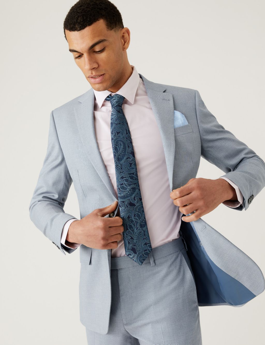 Slim Fit Micro Puppytooth Suit Jacket image 3