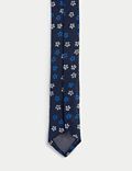 ربطة عنق رفيعة بنقشة زهور