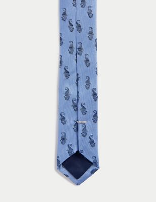 Seahorse Pure Silk Tie