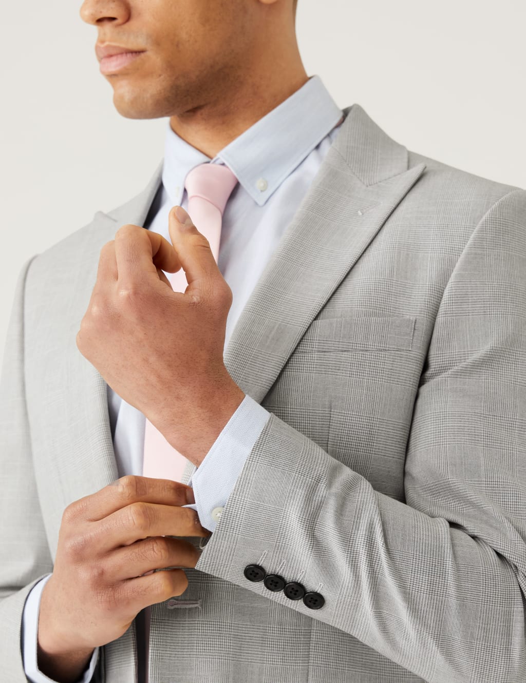 Slim Fit Prince of Wales Check Suit Jacket image 4