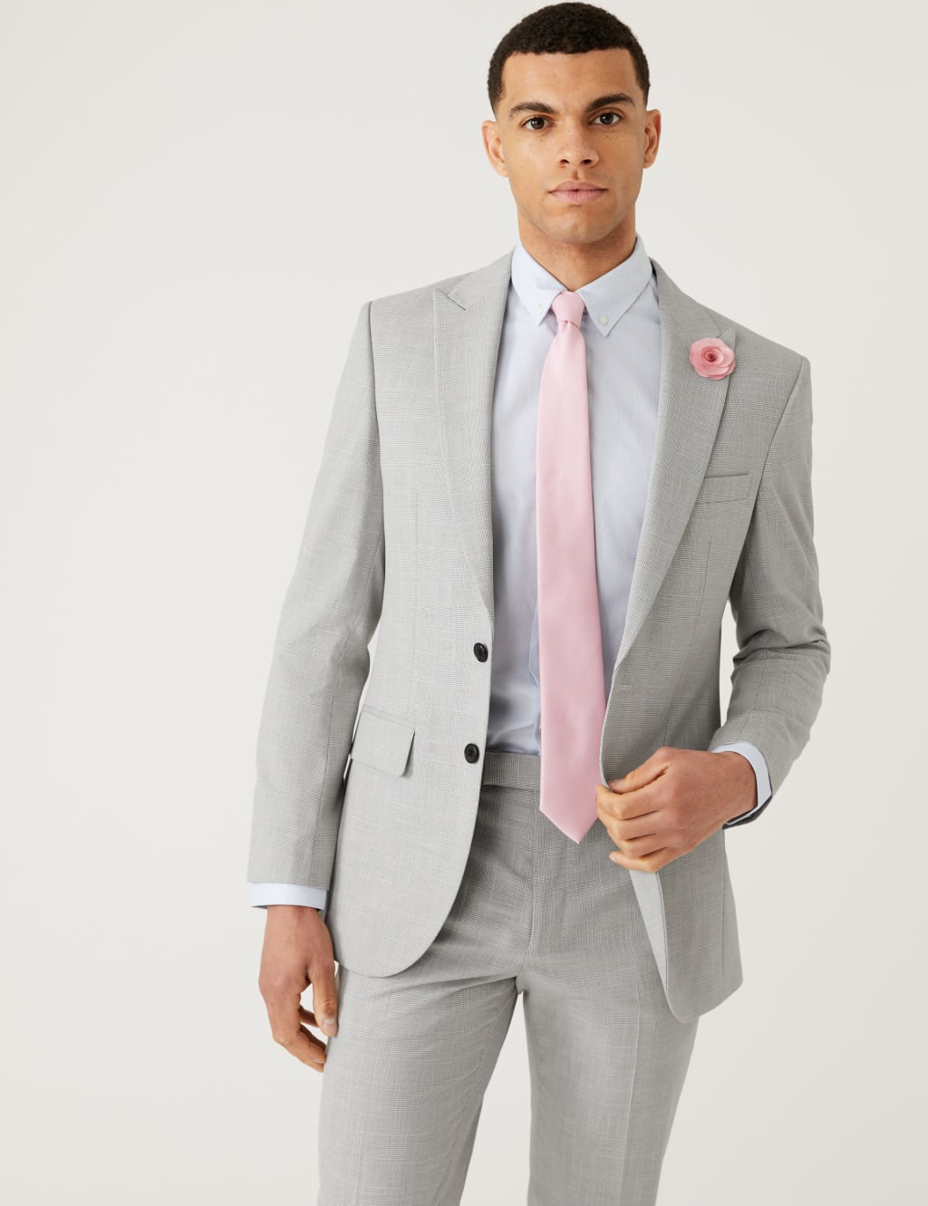 Slim Fit Prince of Wales Check Suit Jacket image 5
