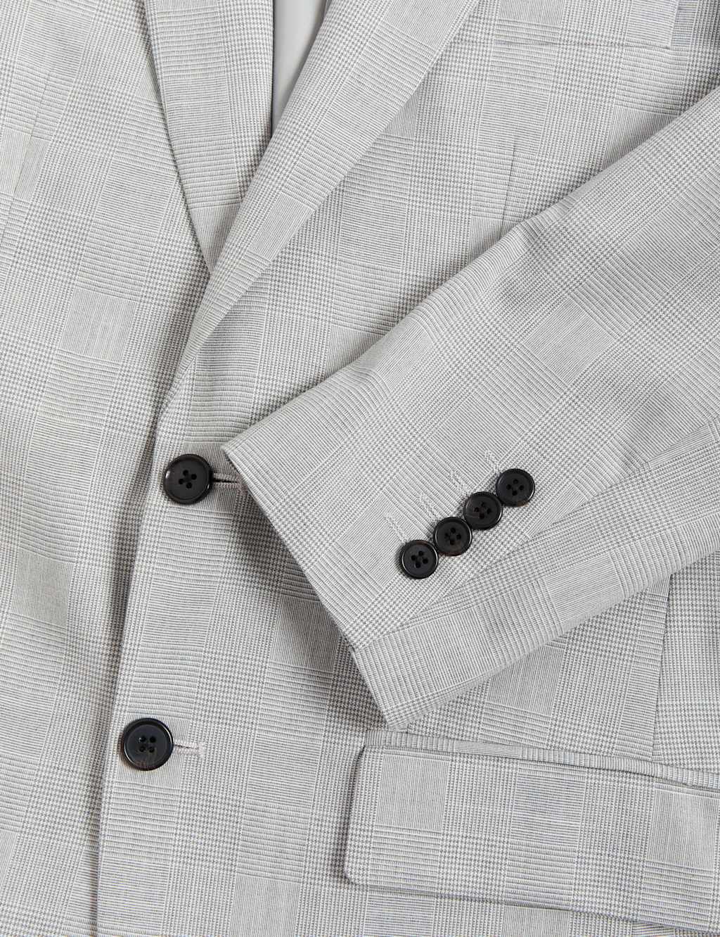Slim Fit Prince of Wales Check Suit Jacket image 8