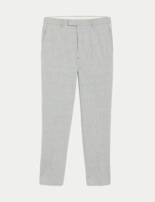 Slim Fit Prince of Wales Check Suit Trousers