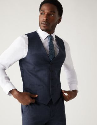 Prince of Wales Check Stretch Waistcoat
