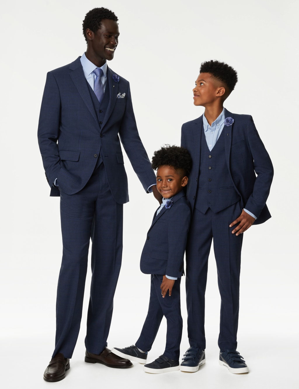 Regular Fit Check Stretch Suit Trousers image 7
