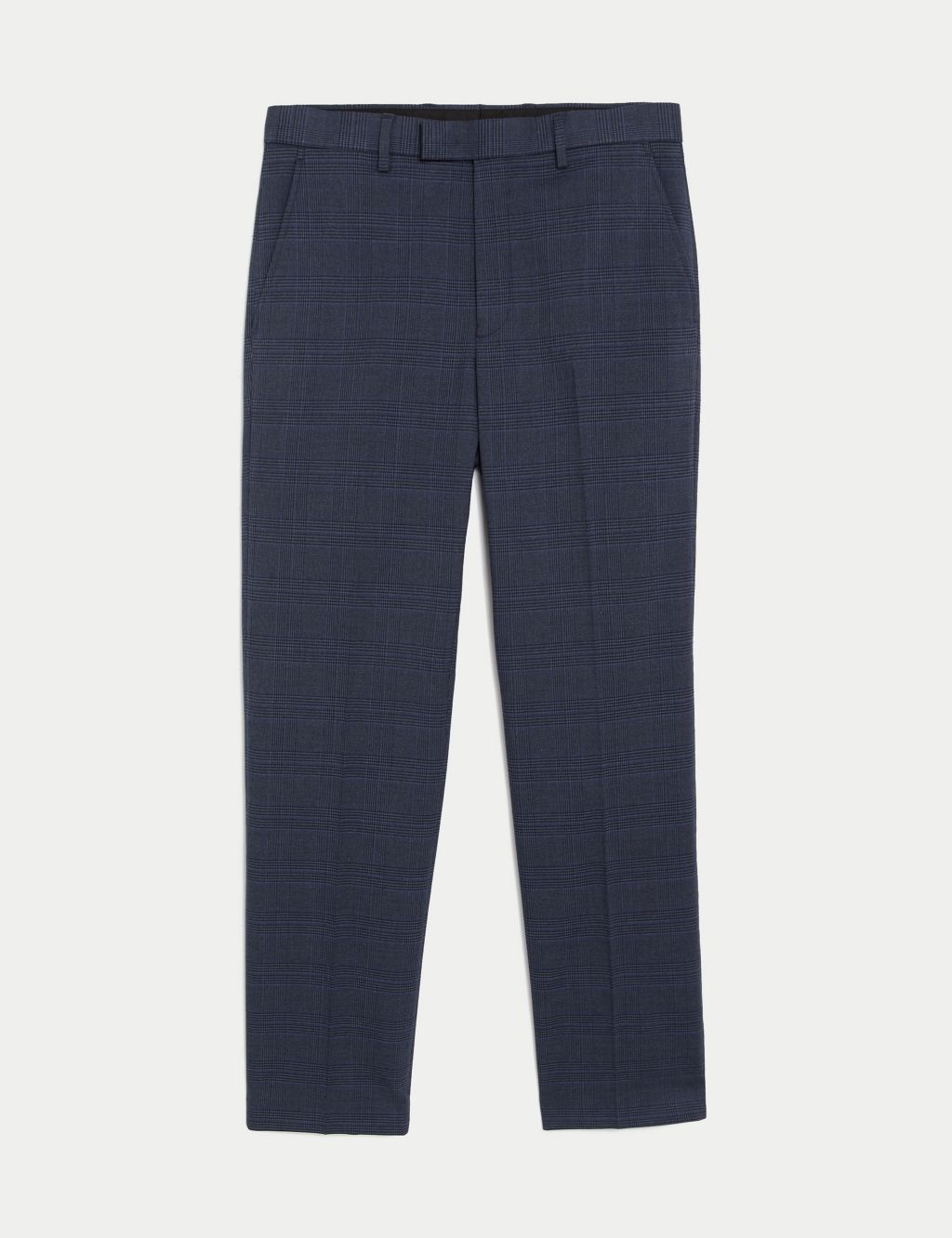 Regular Fit Check Stretch Suit Trousers image 2