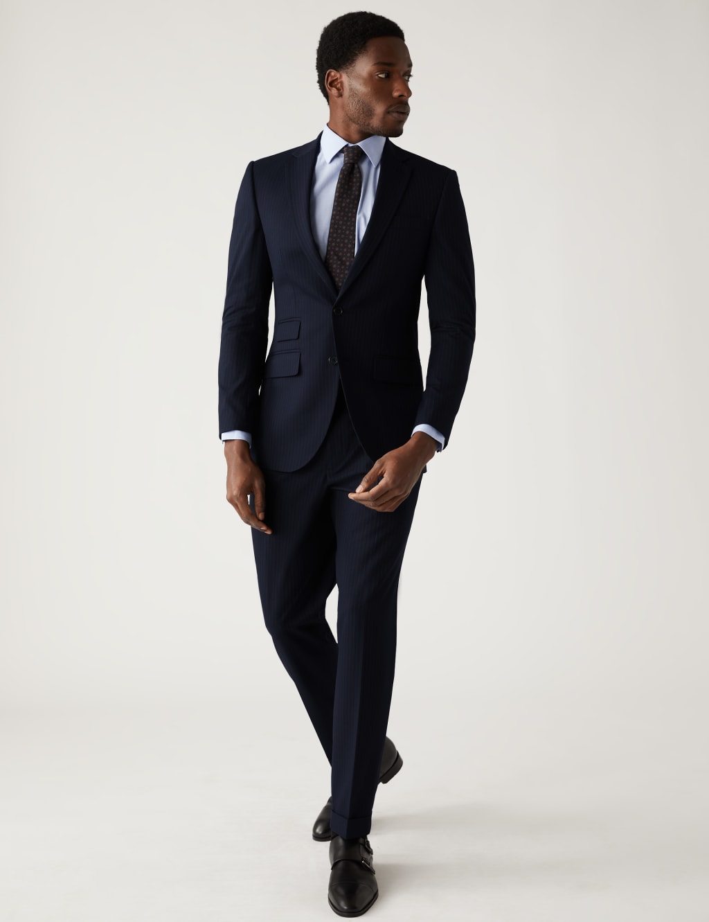 Slim Fit Stretch Pinstripe Suit Jacket image 2