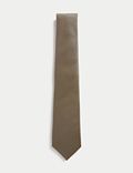 Cravate 100&nbsp;% soie à motif géométrique