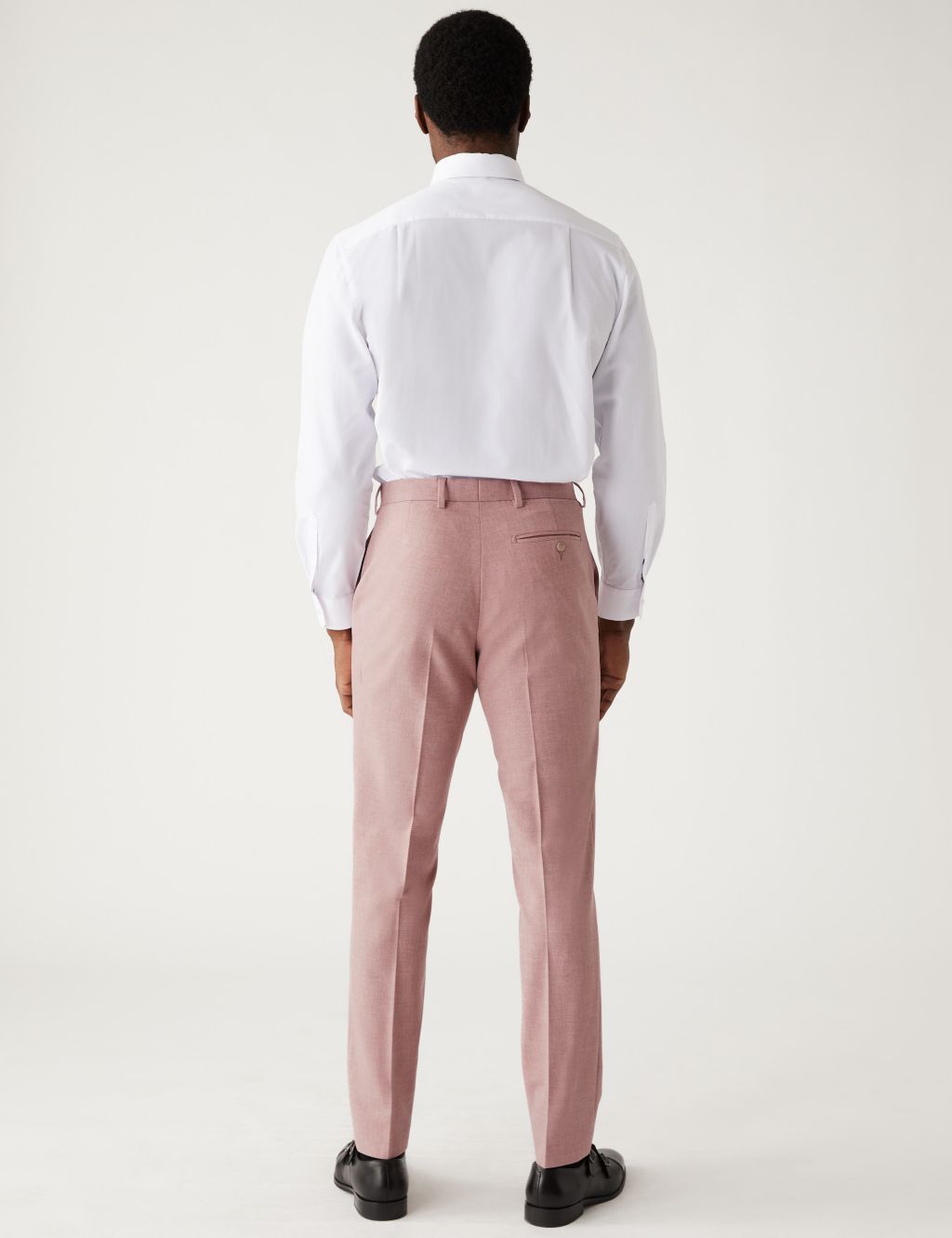 Slim Fit Marl Stretch Suit Trousers image 4