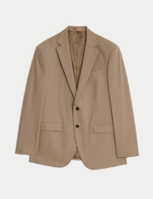 Regular Fit Plain Stretch Suit Jacket | M&S SK