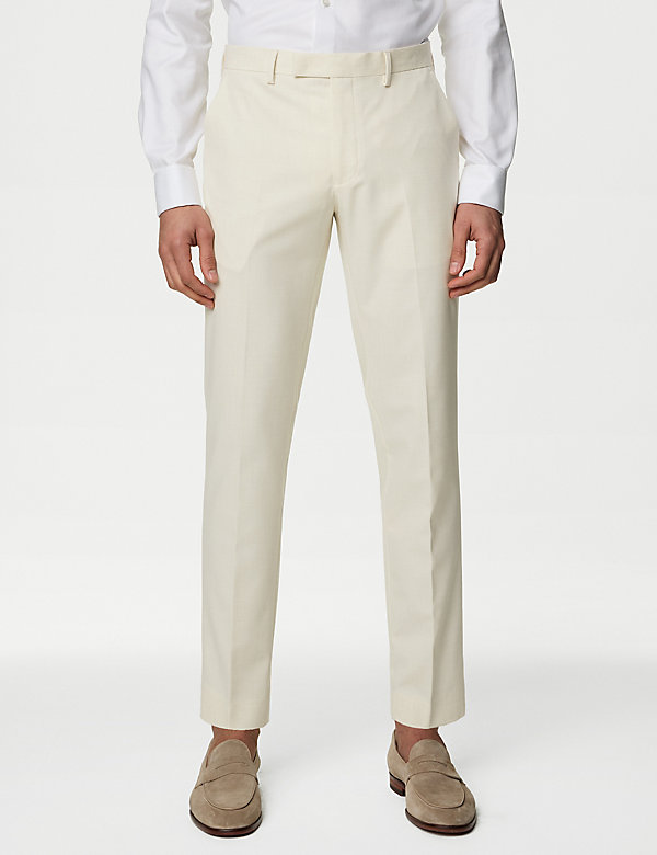 Slim Fit Stretch Suit Trousers - LV