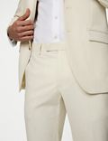 Pantalon de costume coupe slim en tissu extensible